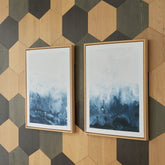Warmstead Furniture - Ashley Furniture - Holport Wall Decor - Wall Art Set (Set of 2) / Blue/White - A8000368